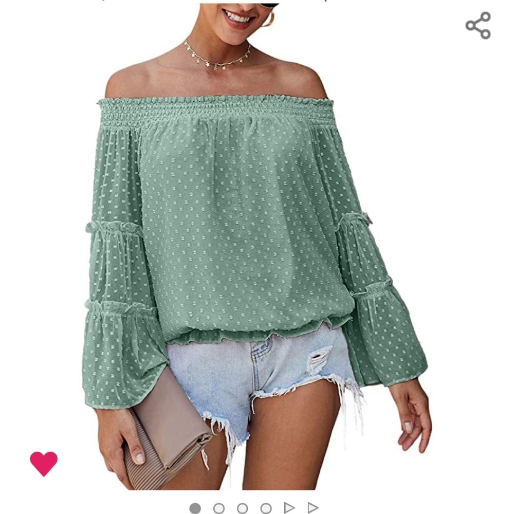 Chiffon Off The Shoulder Top